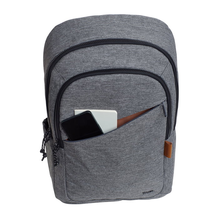 Trust Mochila para Portátil Avana 16" (40.6 cm) Gris 20L Ecológica con Compartimento Acolchado, Resistente al Agua