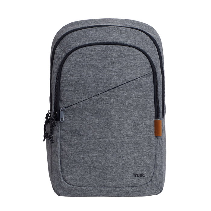 Trust Mochila para Portátil Avana 16" (40.6 cm) Gris 20L Ecológica con Compartimento Acolchado, Resistente al Agua
