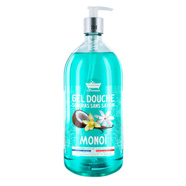 Monoi, Gel de ducha, Para cuerpo, cara & cabello, Para piel sensible, 1000 ml
