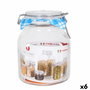 Tarro Borgonovo Hermético Transparente Cristal 2L 13 x 13 x 17,5 cm (6 Unidades)