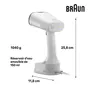 Braun GS5011PU Vaporizador de Ropa Vertical - 1200 W - 22 g/min - Blanco/Morado