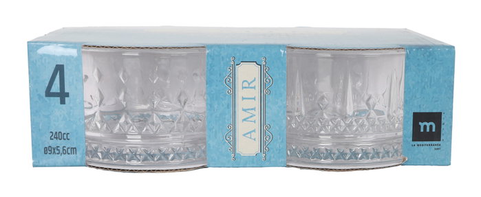 La Mediterranea Set de 4 Boles Amir 240 cc Mediano (12 Cajas) lifetory_sku_context_not_for_customer_copy_placeholder_if_needed