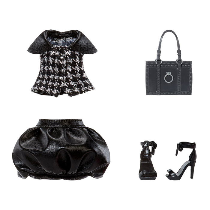 MGA Muñeca Shadow High Entry Shanelle Onyx 570585 - Figura con detalles en moda negra, pelo liso y ojos de cristal