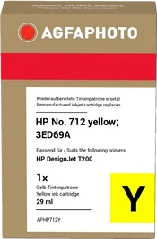 Agfa Photo Cartucho de tinta amarillo APHP712Y