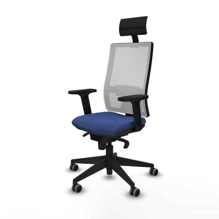 PIQUERAS Y CRESPO Silla de oficina Horna con mecanismo Sincro, Azul marino y Blanco PIQUERAS Y CRESPO Silla de oficina Horna con mecanismo Sincro, Azul marino y Blanco