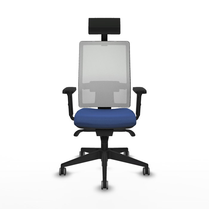 PIQUERAS Y CRESPO Silla de oficina Horna con mecanismo Sincro, Azul marino y Blanco PIQUERAS Y CRESPO Silla de oficina Horna con mecanismo Sincro, Azul marino y Blanco