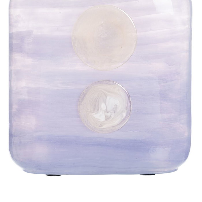Ixia Jarrón Decorativo Azul-Blanco de Cristal 22 x 10 x 24 cm