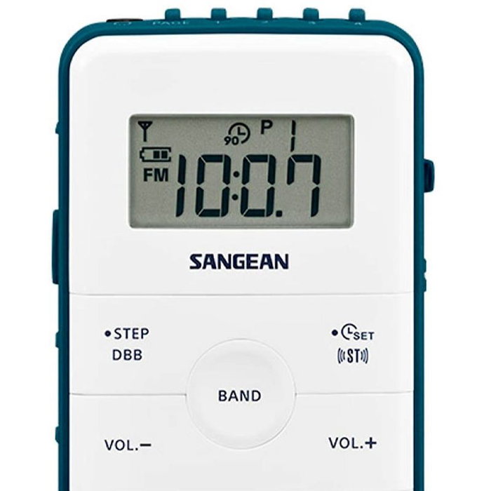 SANGEAN Radio Digital Busqueda Automatica, Recargable, Indicador RF, Boton de Bloqueo - Modelo busq auto - recargable - indic rf - bot blq