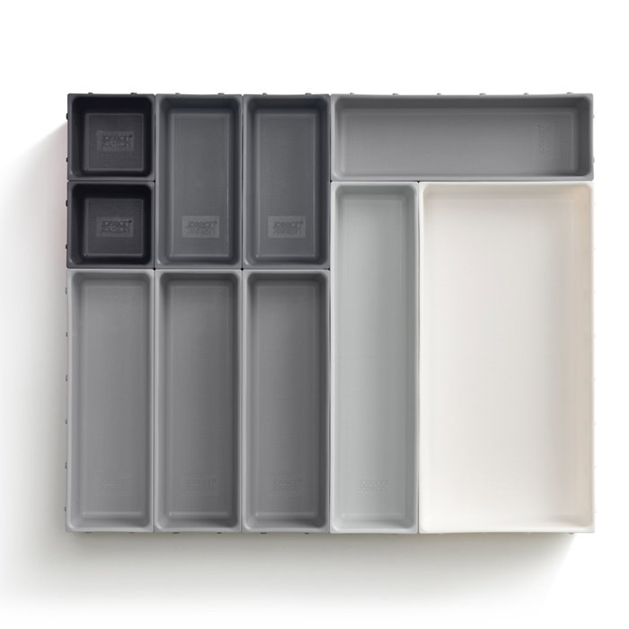Joseph Joseph Blox Juego de Organizador de Cajones de 10 piezas, Gris