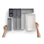 Joseph Joseph Blox Juego de Organizador de Cajones de 10 piezas, Gris