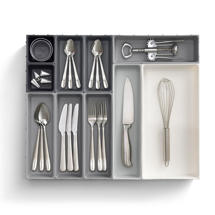Joseph Joseph Blox Juego de Organizador de Cajones de 10 piezas, Gris