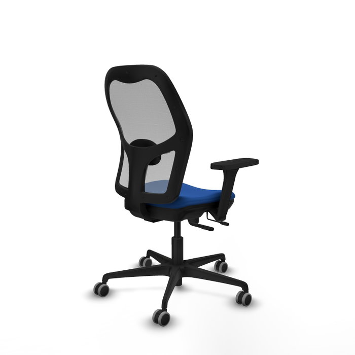 PIQUERAS Y CRESPO Silla de oficina Jorquera con mecanismo Sincro/Traslack, Azul y Gris