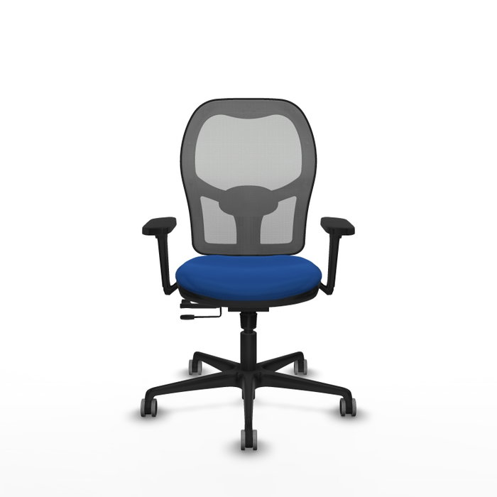 PIQUERAS Y CRESPO Silla de oficina Jorquera con mecanismo Sincro/Traslack, Azul y Gris