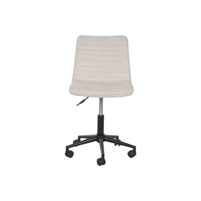 DKD Home Decor Silla de Oficina Beige en Poliéster y Metal DKD Home Decor Silla de Oficina Beige en Poliéster y Metal