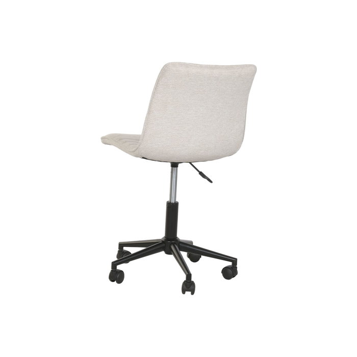 DKD Home Decor Silla de Oficina Beige en Poliéster y Metal DKD Home Decor Silla de Oficina Beige en Poliéster y Metal