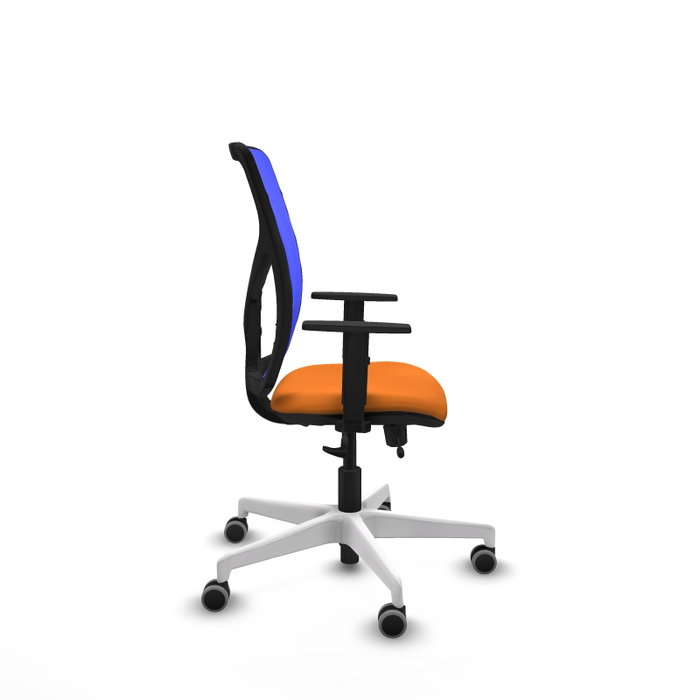 PIQUERAS Y CRESPO Silla de oficina Motilla con mecanismo Sincro/Traslack, Naranja y Azul
