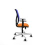 PIQUERAS Y CRESPO Silla de oficina Motilla con mecanismo Sincro/Traslack, Naranja y Azul