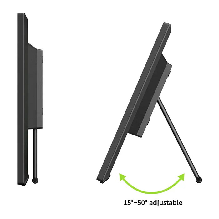 Hannspree HT165HPB Monitor Pantalla Táctil 15.6" Full HD 1920x1080 IPS 10-Puntos Táctil HDMI VGA Inclinación 15-50° Negro