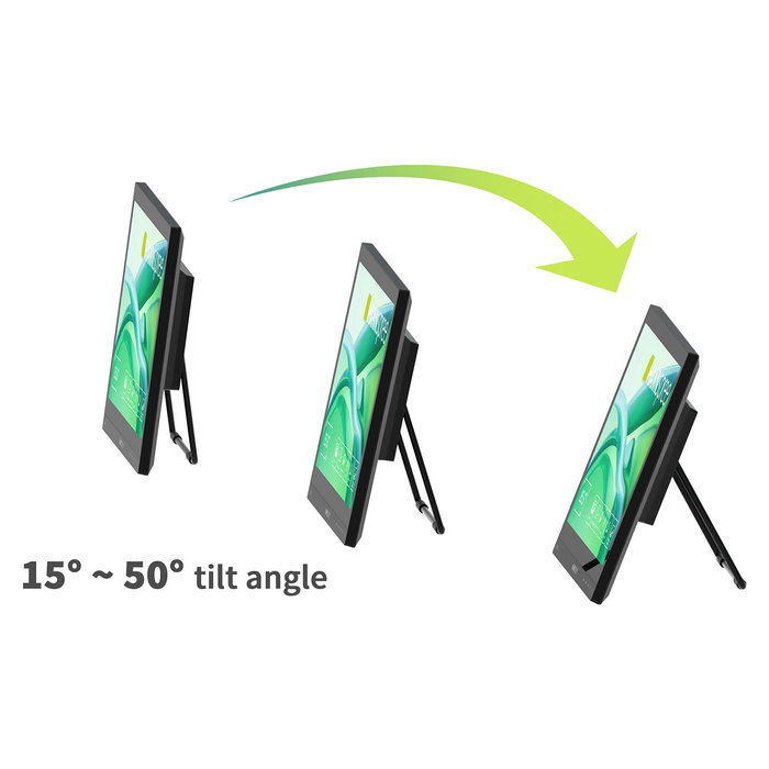 Hannspree HT165HPB Monitor Pantalla Táctil 15.6" Full HD 1920x1080 IPS 10-Puntos Táctil HDMI VGA Inclinación 15-50° Negro