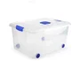 Plasticforte Contenedor plástico n 5 transparente con tapa 57 l