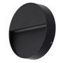 Aplique LED Exterior 7W IP54 Circular 2700K Blanco Cálido Negro Mate Aluminio