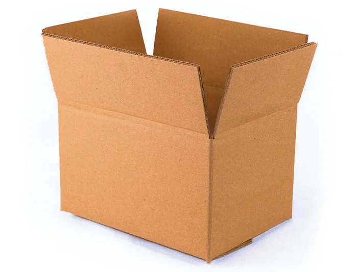 Q-connect Caja para embalar americana con fondo automático, cartón canal simple 3 mm, Kraft, 210x170x110 mm