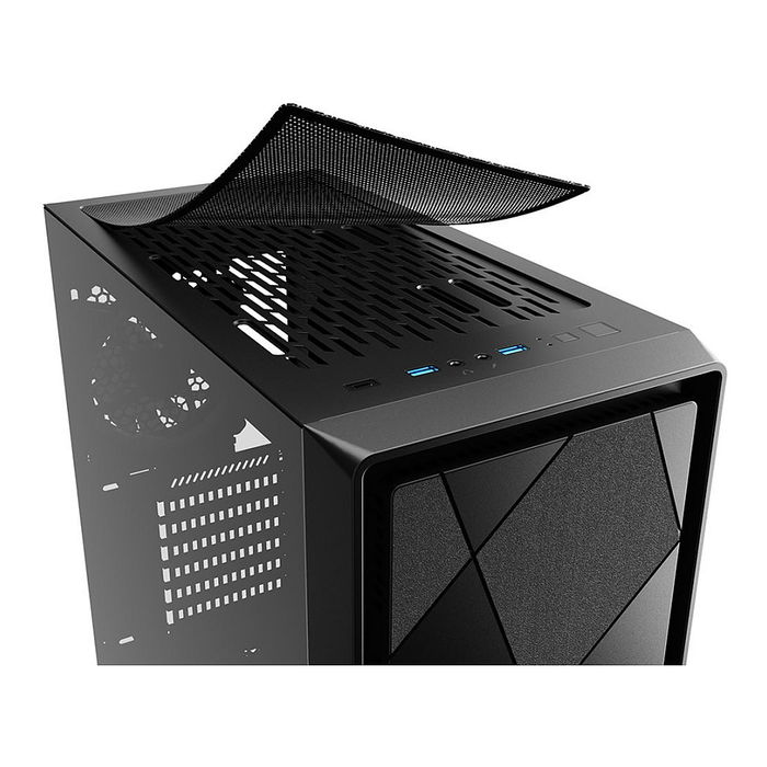 SHARKOON VS8 RGB Midi Tower Negro PC Vidrio Templado ATX Micro ATX Mini-ITX 2x USB 3.2 Gen 1 1x USB 3.2 Gen 2
