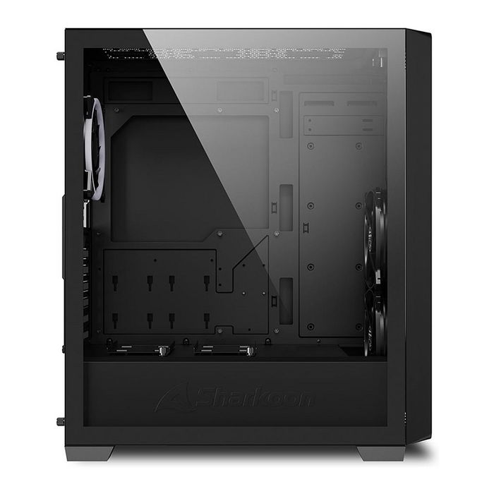 SHARKOON VS8 RGB Midi Tower Negro PC Vidrio Templado ATX Micro ATX Mini-ITX 2x USB 3.2 Gen 1 1x USB 3.2 Gen 2