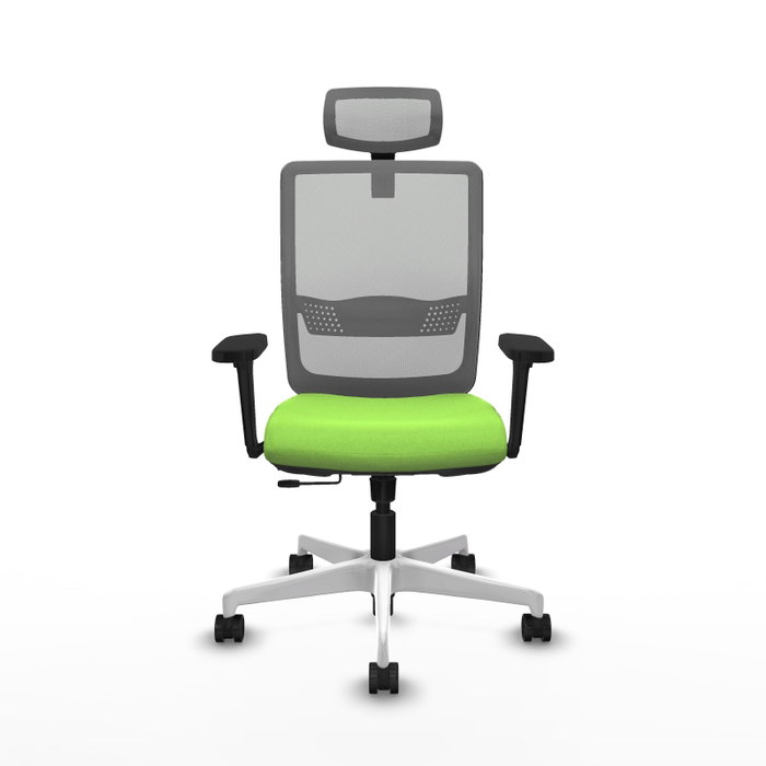 PIQUERAS Y CRESPO Silla de oficina Haches con mecanismo Sincro/Traslack Pistacho y Gris