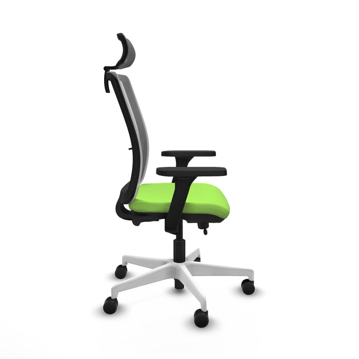 PIQUERAS Y CRESPO Silla de oficina Haches con mecanismo Sincro/Traslack Pistacho y Gris