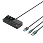 Vention Hub USB 3.0 Hub Concentrador 4 puertos USB-A + 1 USB-C PD con cable Vention CHWBF