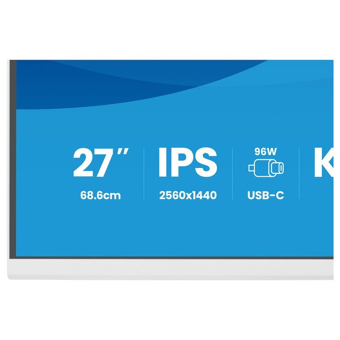 iiyama ProLite XB2797QSNP-W1 Monitor 27" QHD IPS 1ms 75Hz HDMI DisplayPort USB-C Altavoces Blanco