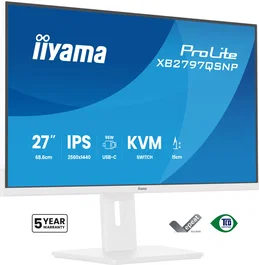 Iiyama ProLite XB2797QSNP-W1 Monitor de 27 pulg. Quad HD IPS Blanco