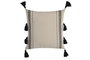 DKD Home Decor Cojín de Poliéster Blanco con Borlas 45x45 cm