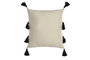 DKD Home Decor Cojín de Poliéster Blanco con Borlas 45x45 cm