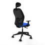 PIQUERAS Y CRESPO Silla de oficina Alocén Azul y Negro con Mecanismo Sincro