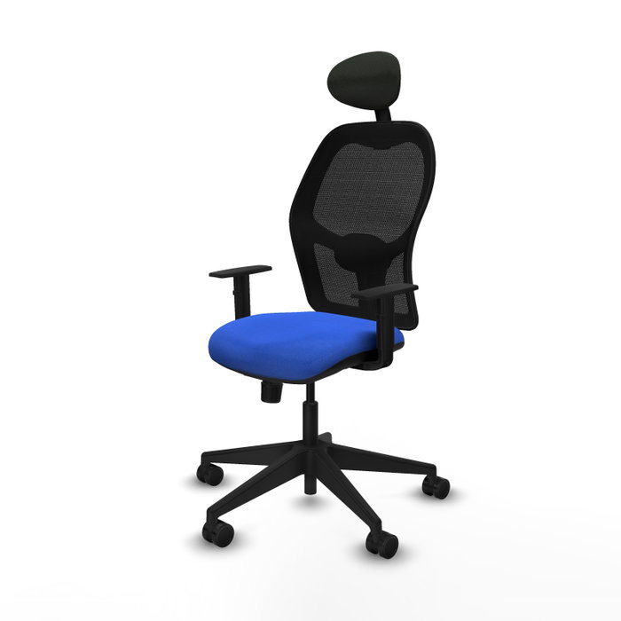 PIQUERAS Y CRESPO Silla de oficina Alocén Azul y Negro con Mecanismo Sincro PIQUERAS Y CRESPO Silla de oficina Alocén Azul y Negro con Mecanismo Sincro