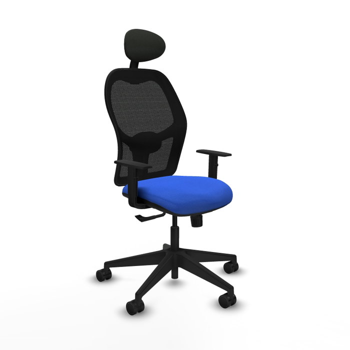 PIQUERAS Y CRESPO Silla de oficina Alocén Azul y Negro con Mecanismo Sincro PIQUERAS Y CRESPO Silla de oficina Alocén Azul y Negro con Mecanismo Sincro