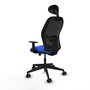 PIQUERAS Y CRESPO Silla de oficina Alocén Azul y Negro con Mecanismo Sincro
