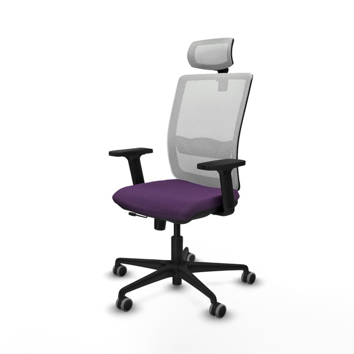 PIQUERAS Y CRESPO Silla de oficina Haches con mecanismo Sincro/Traslack Morado y Blanco