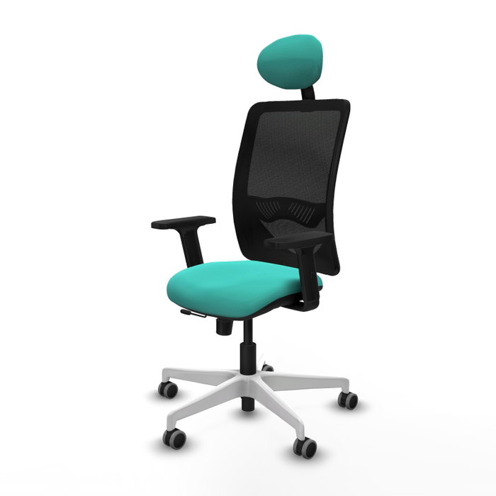 PIQUERAS Y CRESPO Silla de oficina Zulema con mecanismo Sincro/Traslack, Turquesa y Negro PIQUERAS Y CRESPO Silla de oficina Zulema con mecanismo Sincro/Traslack, Turquesa y Negro