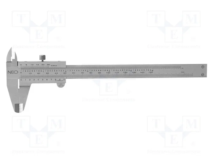 NEO TOOLS Pie de Rey de Lectura Analógica 0-150mm/0-6 pol pulgadas NEO TOOLS Pie de Rey de Lectura Analógica 0-150mm/0-6 pol pulgadas