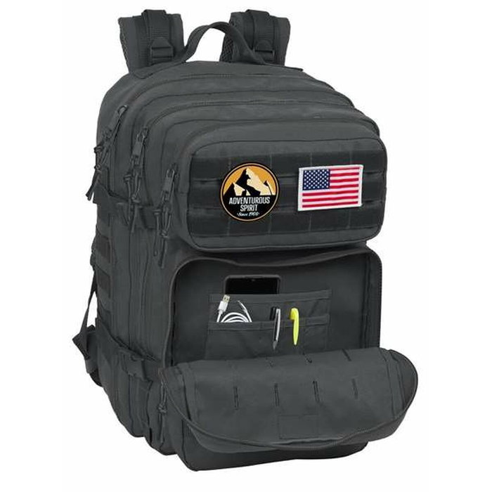 Safta Mochila Militar Portátil Basic Gris 15,6''