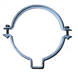 Negarra circular lacado blanco con abrazadera de pared 120 mm 194215P