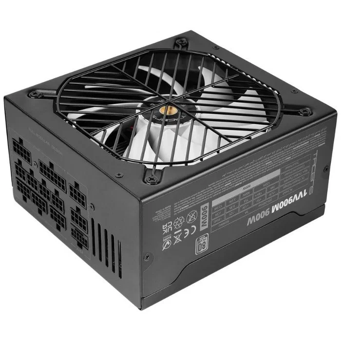 Tacens Valeo V 900M Fuente de Alimentación ATX 3.1 900W 80 Plus Silver con PCIe 5.1, Modo 0dB, Ventilador 140mm, Cableado Modular y 10 Años de Garantía - Modelo 1VV900M