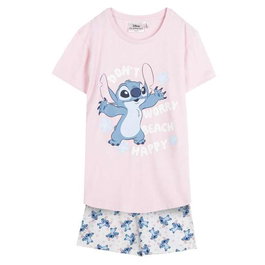 Cerdá Pijama Corto Stitch Single Jersey para Niña Talla 14 Años