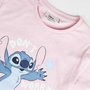 Cerdá Pijama Corto Stitch Single Jersey para Niña Talla 14 Años