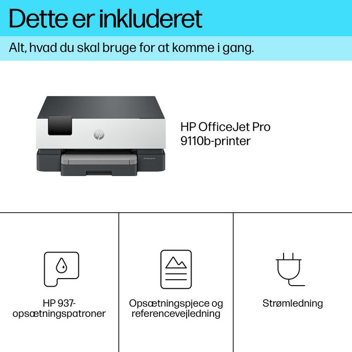 HP Impresora Inkjet Color OfficeJet Pro 9110b - Inalámbrica, Doble Cara, Pantalla Táctil, Hasta 22 ppm