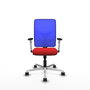 PIQUERAS Y CRESPO Silla de oficina Motilla con mecanismo Sincro, Rojo y Azul