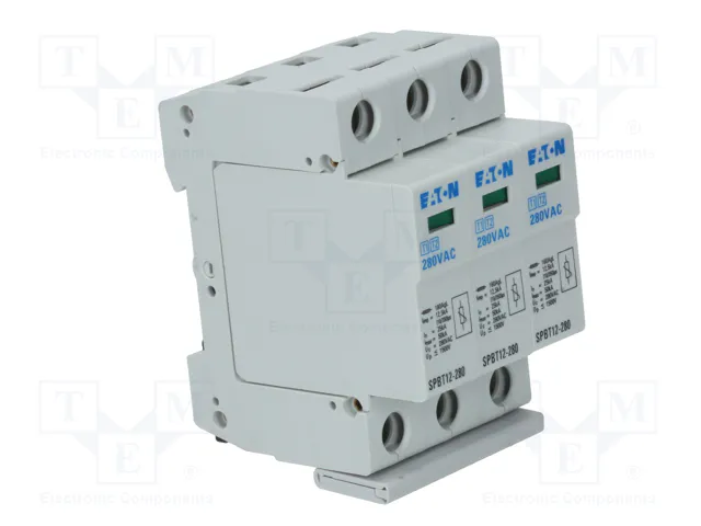 EATON ELECTRIC Limitador de sobretensiones Tipo 1+2 de 3 polos, 280VAC EATON ELECTRIC Limitador de sobretensiones Tipo 1+2 de 3 polos, 280VAC